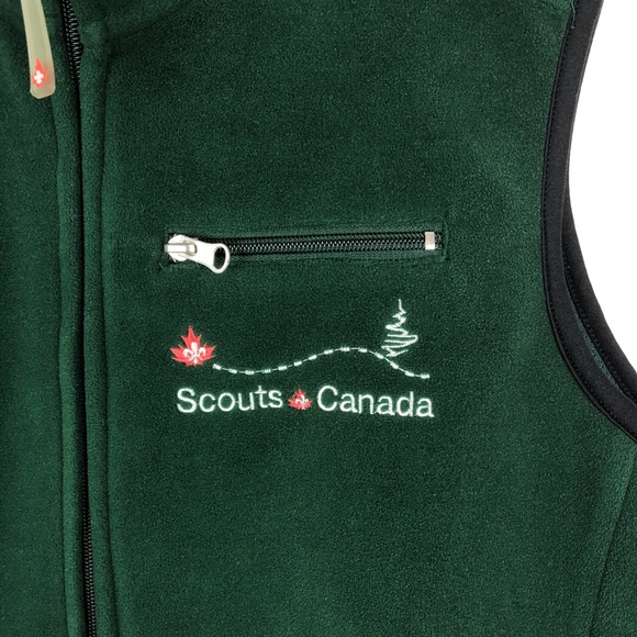 Scouts Canada Green Fleece Zip Up Vest Women's - Picture 5 of 10